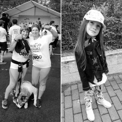 Les soeurs Bernadette et Cornélia , les petits enfants Allana et Darell et notre fidèle Seth