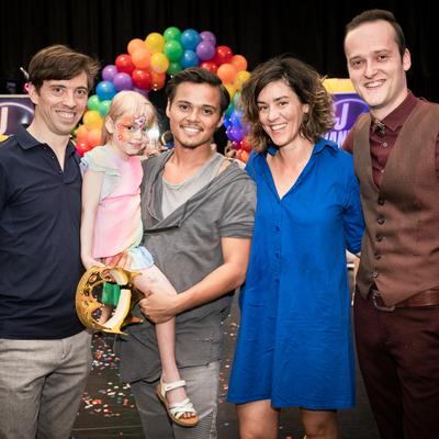 Axelle's regenboog en unicorn team